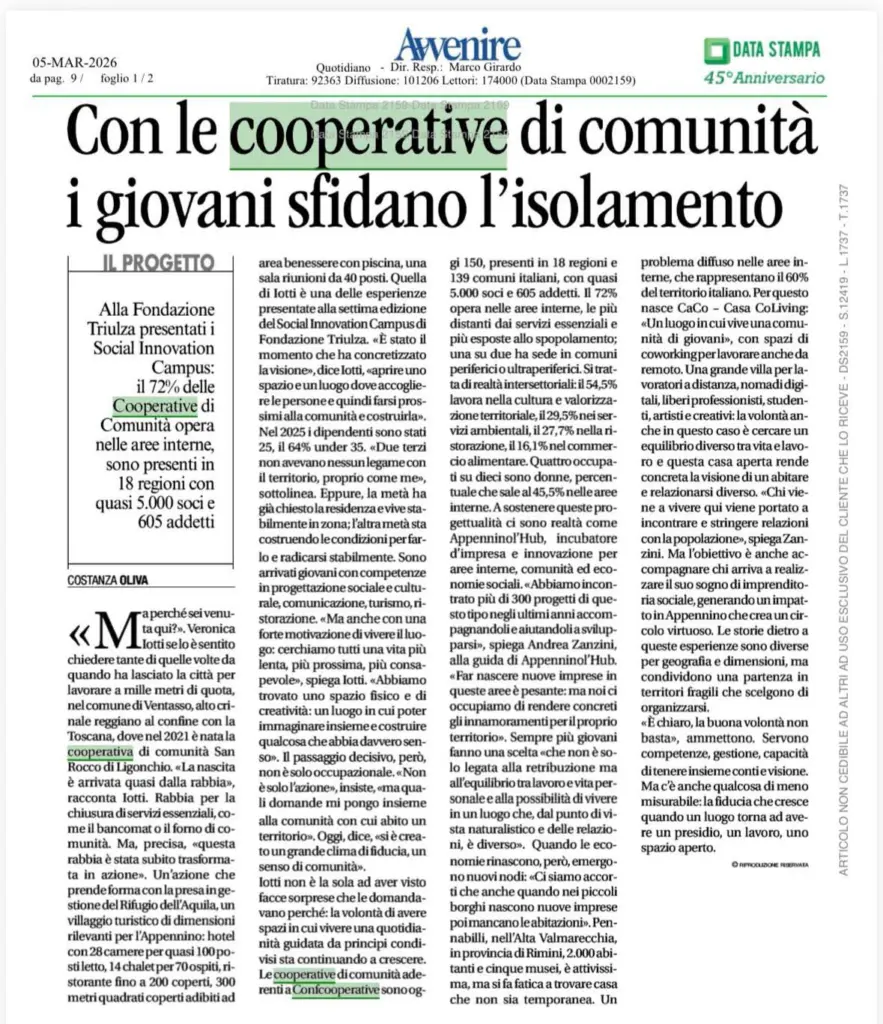 avvenire cooperative comunita appenninolhub social innovation campus