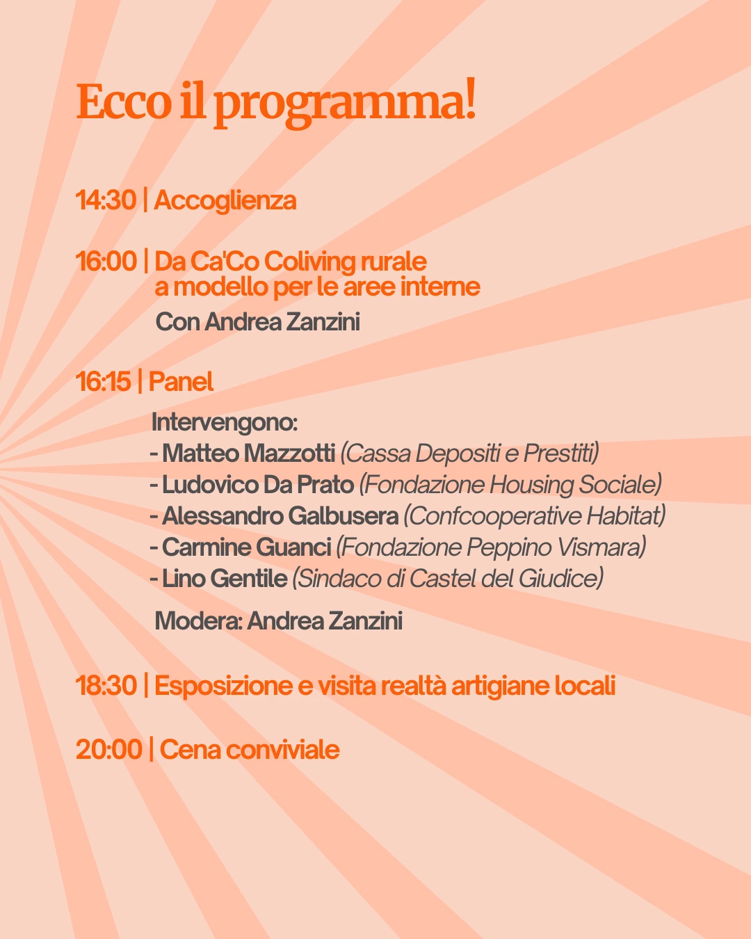 Programma Co-living per ri-abitare, 16 ottobre 2026